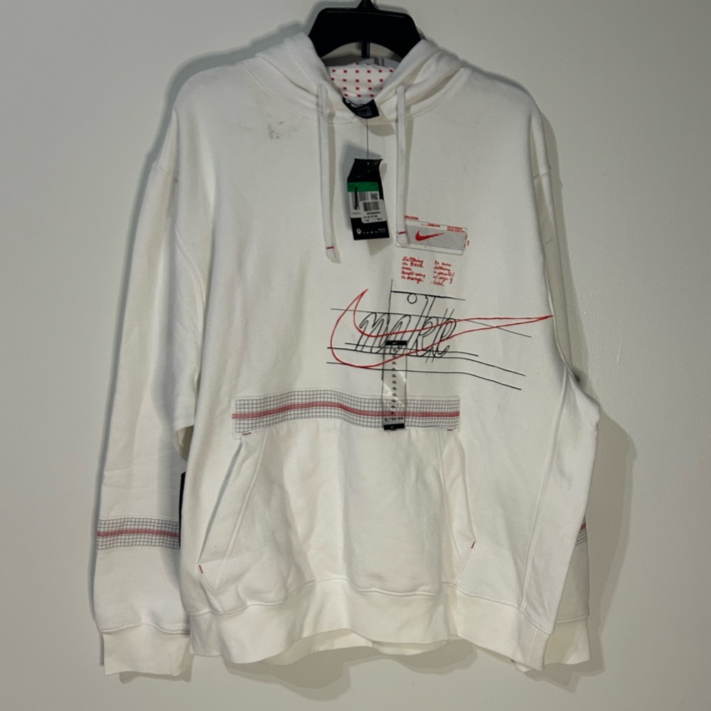 Nike Story of The Swoosh Pull-over Hoodie Brand New White Men XL Standard Fit